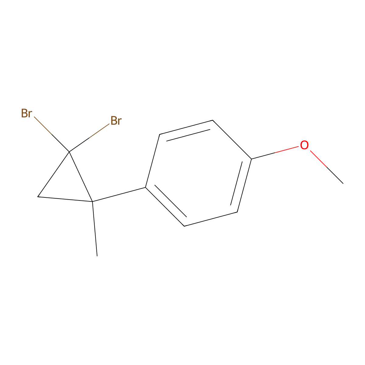 1-(2,2-Dibromo-1-methylcyclopropyl)-4-methoxybenzene molecular structure, CAS 52178-73-1