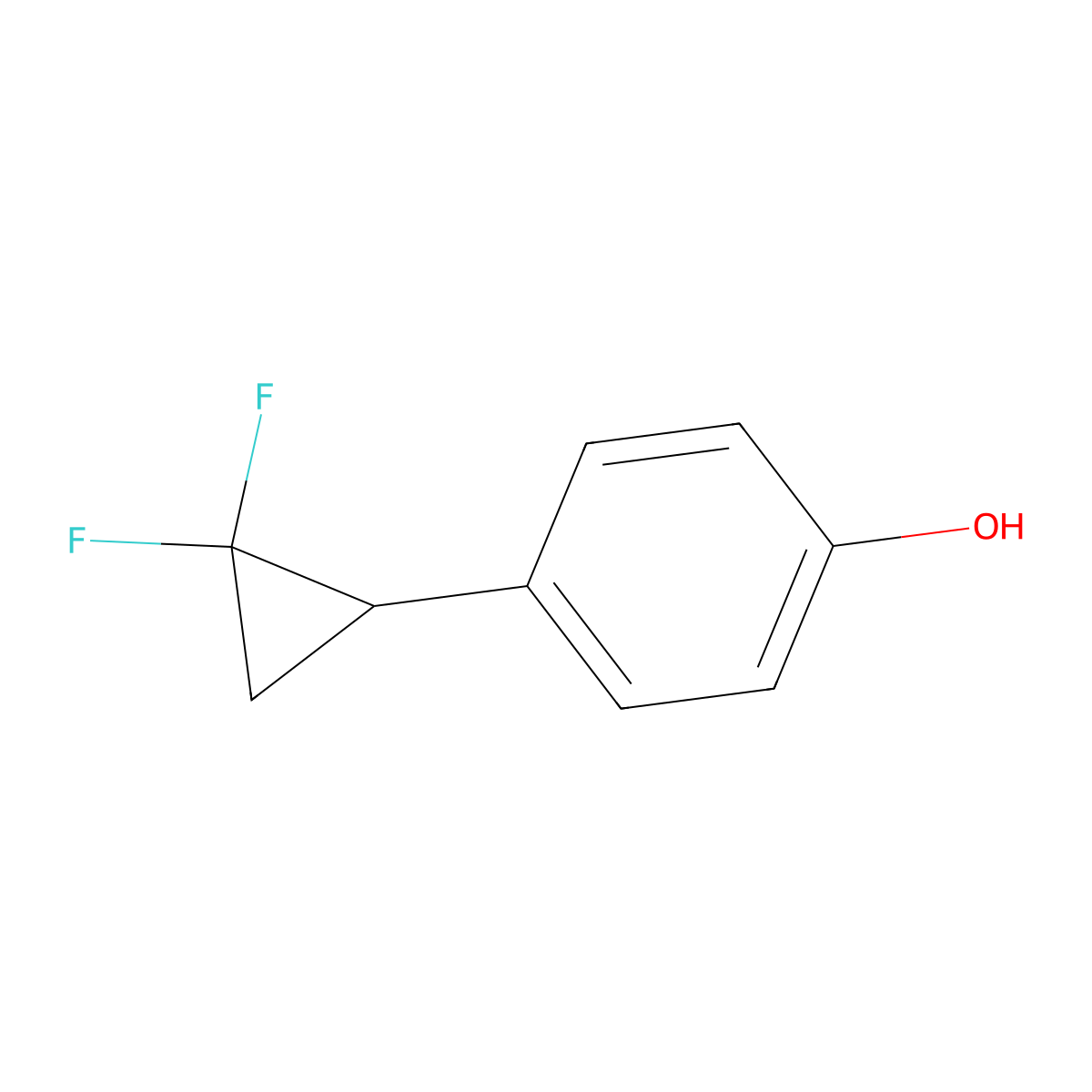 4-(2,2-Difluorocyclopropyl)phenol molecular structure, CAS 52178-86-6