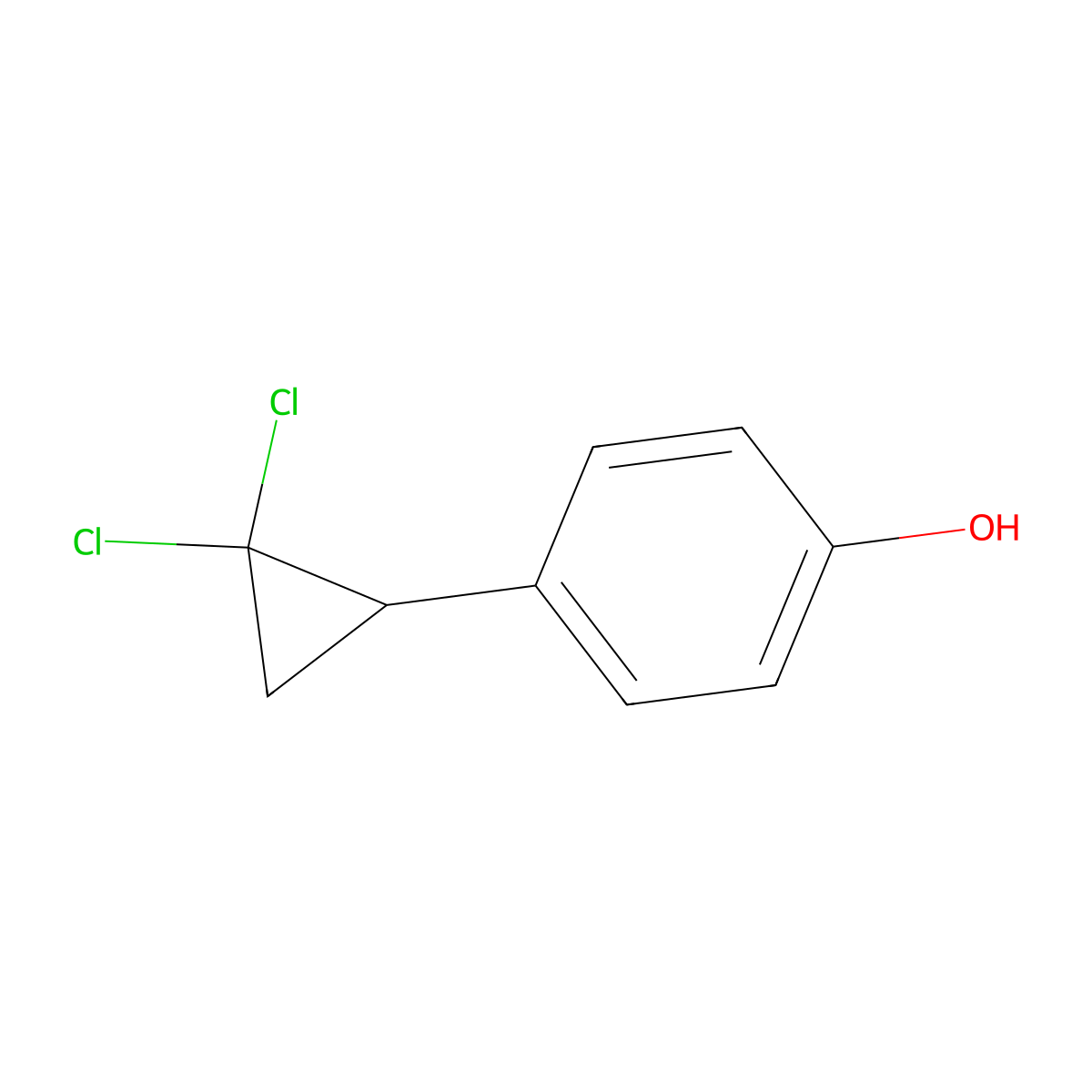 4-(2,2-Dichlorocyclopropyl)phenol molecular structure, CAS 52179-26-7