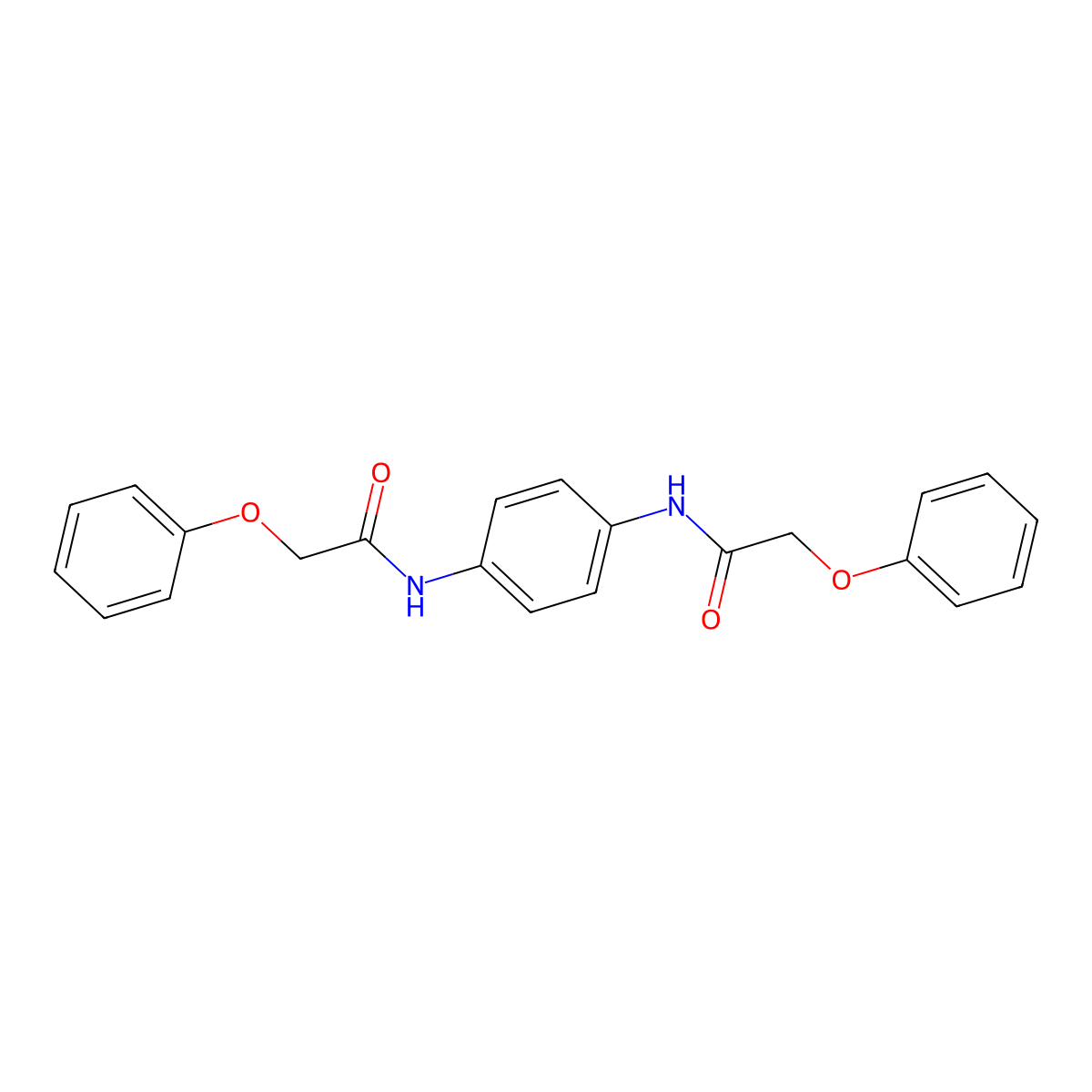 2-phenoxy-N-{4-[(phenoxyacetyl)amino]phenyl}acetamide molecular structure, CAS 5218-83-7