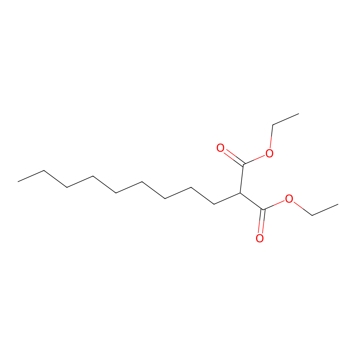 Diethyl nonylpropanedioate molecular structure, CAS 52180-01-5