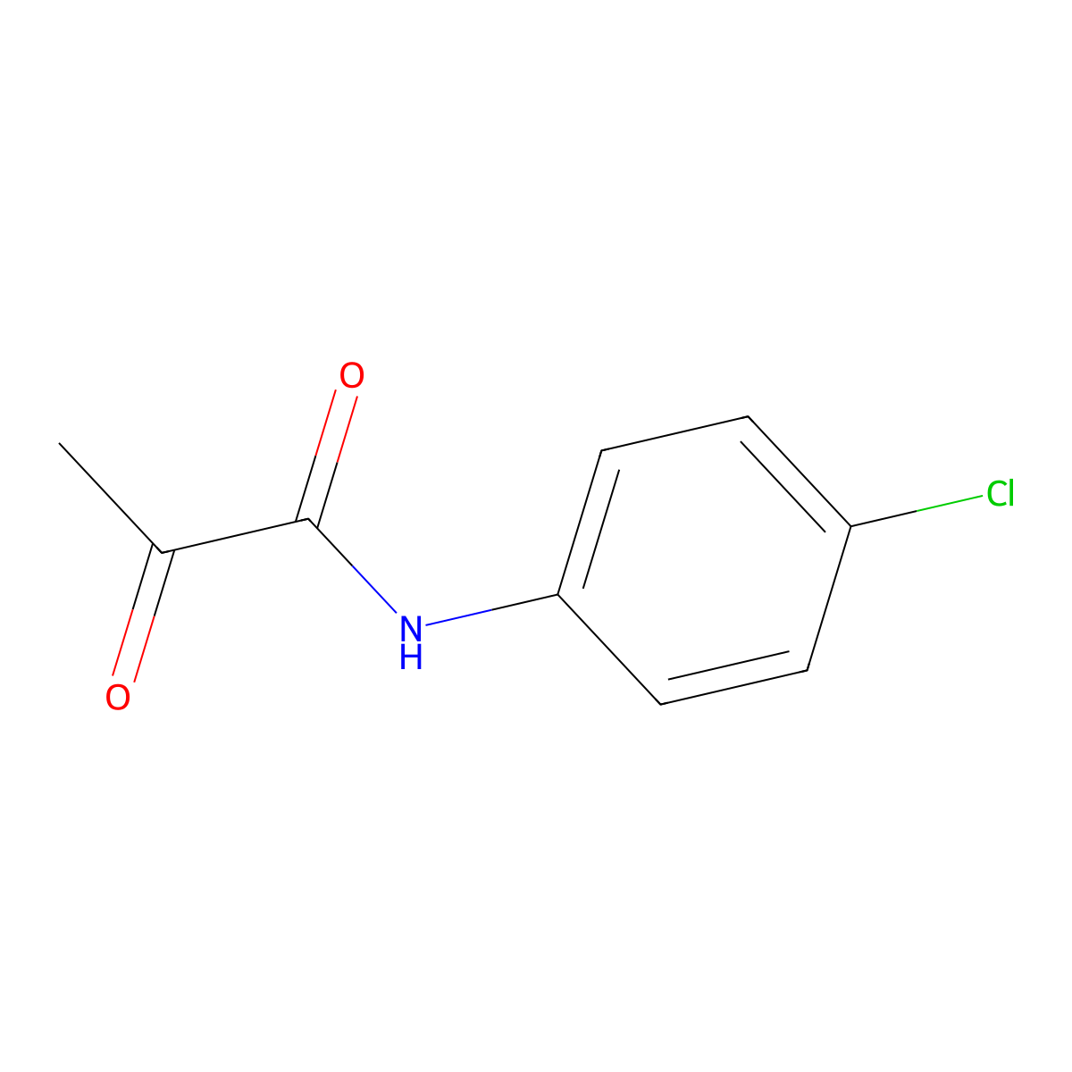 N-(4-chlorophenyl)-2-oxopropanamide molecular structure, CAS 52181-18-7