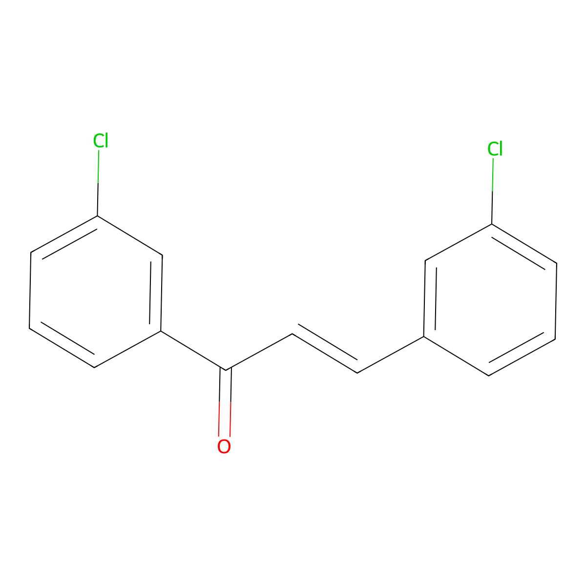 1,3-Bis(3-chlorophenyl)prop-2-en-1-one molecular structure, CAS 52182-40-8