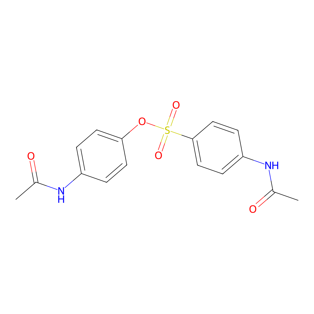 4-Acetamidophenyl 4-acetamidobenzenesulfonate molecular structure, CAS 52183-60-5