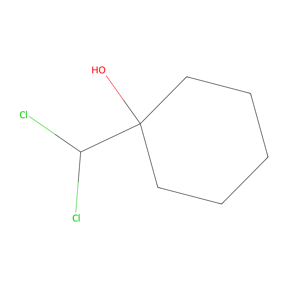 1-(Dichloromethyl)cyclohexan-1-ol molecular structure, CAS 52183-64-9