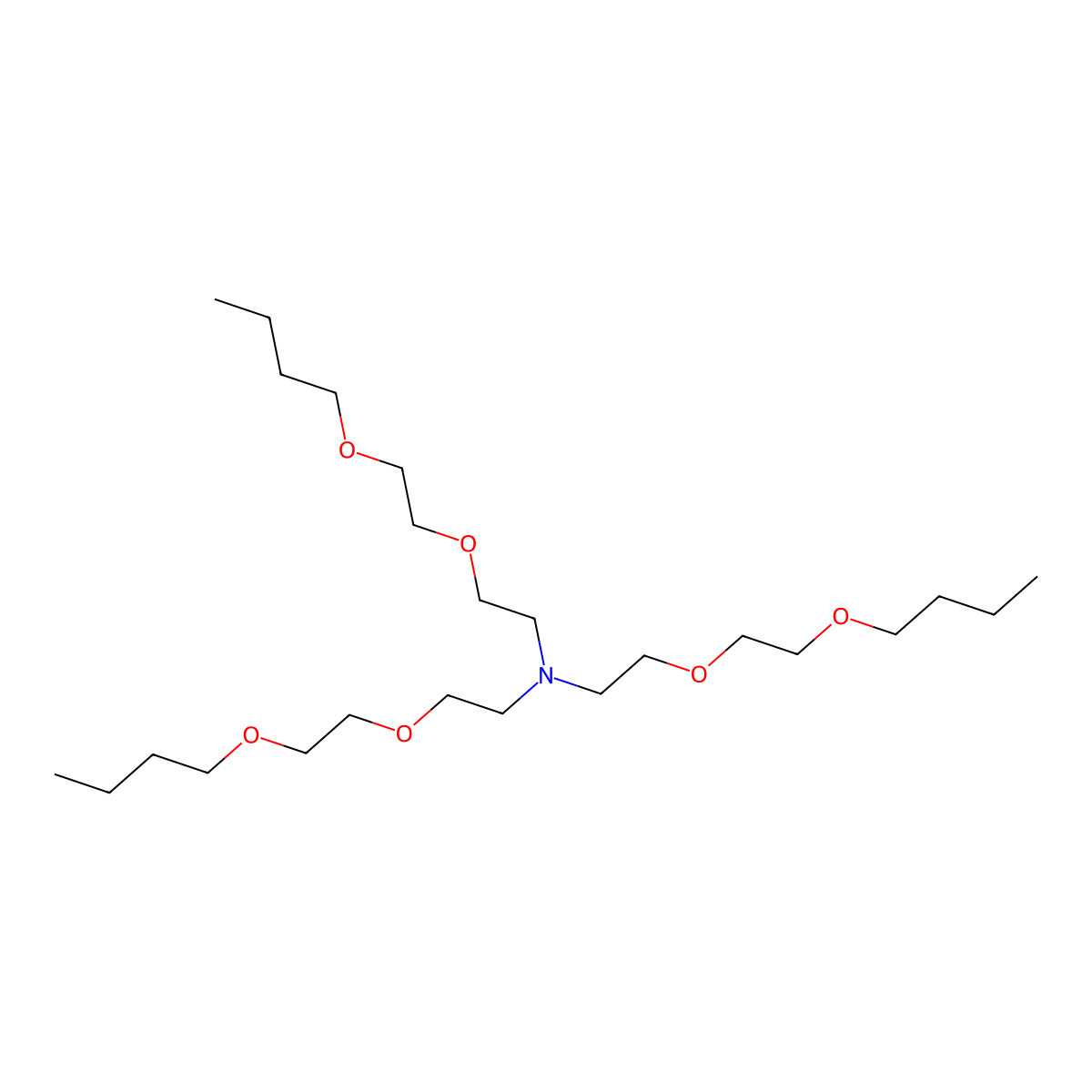 2-(2-butoxyethoxy)-N,N-bis[2-(2-butoxyethoxy)ethyl]ethanamine molecular structure, CAS 52184-03-9