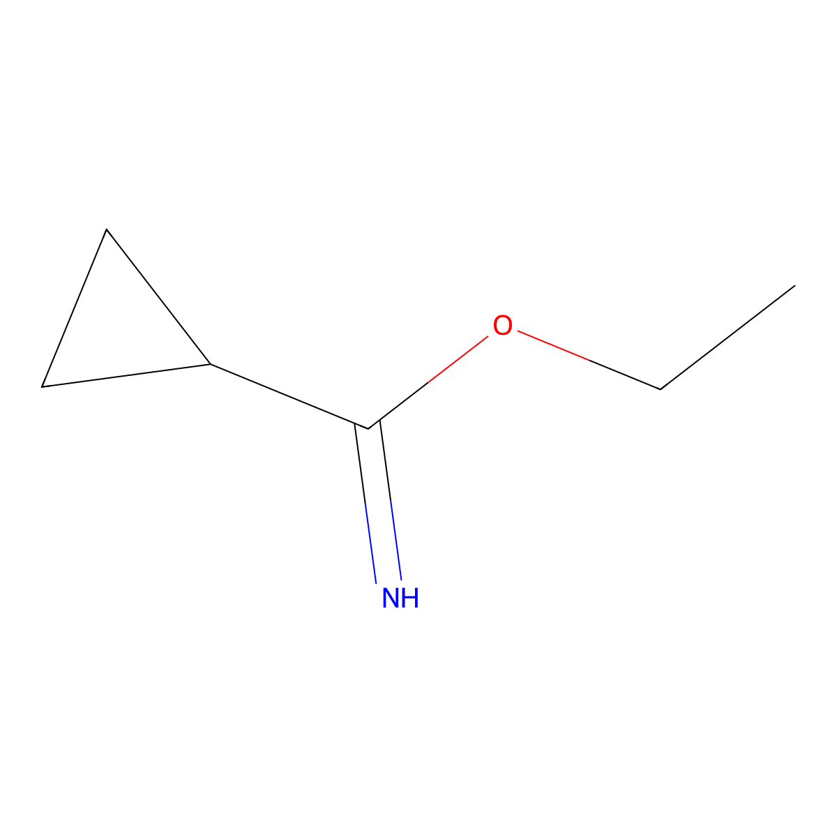 Ethyl cyclopropanecarboximidate molecular structure, CAS 52186-76-2