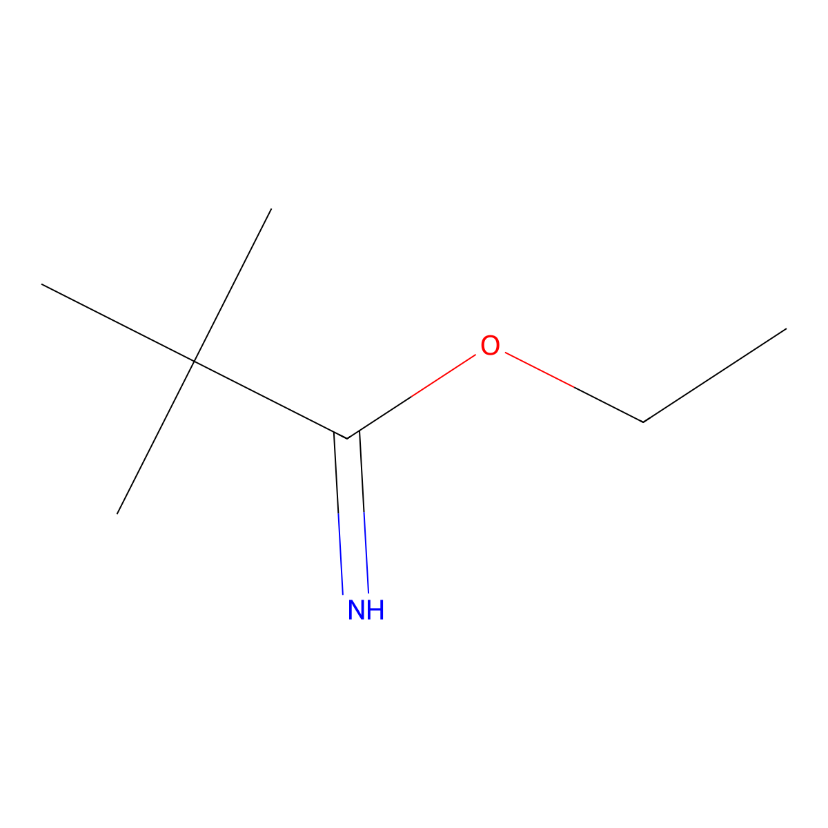 Ethyl 2,2-dimethylpropanecarboximidate molecular structure, CAS 52186-79-5