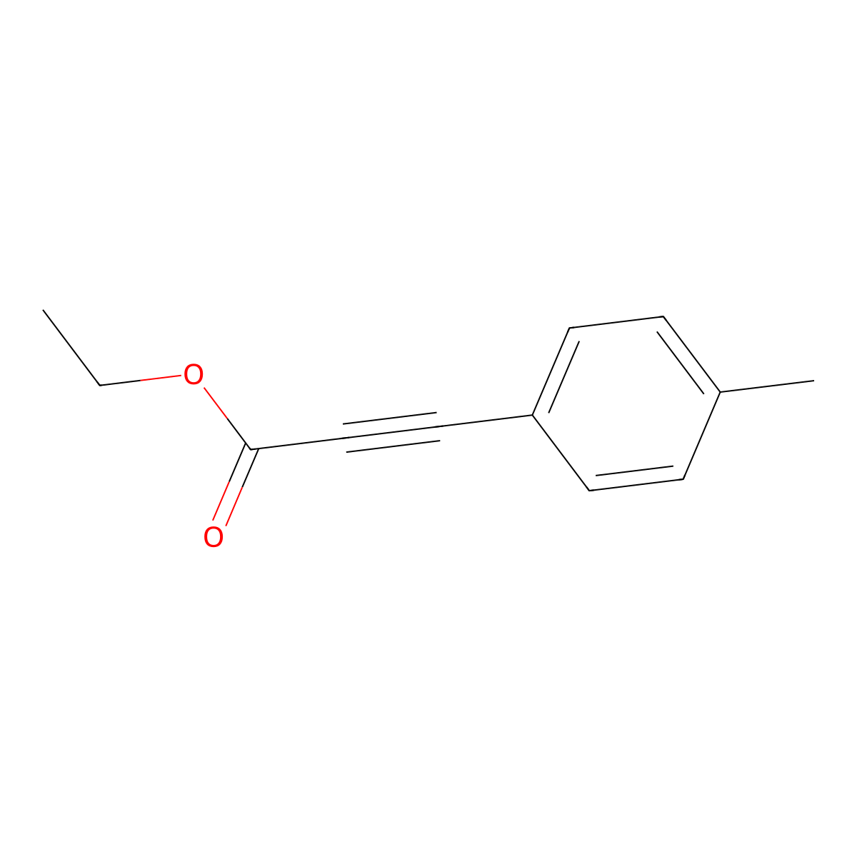 Ethyl 3-(4-methylphenyl)prop-2-ynoate molecular structure, CAS 52188-06-4