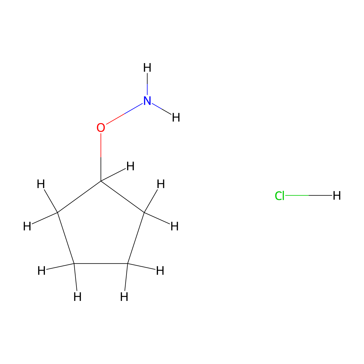 O-Cyclopentylhydroxylamine hydrochloride molecular structure, CAS 52189-22-7