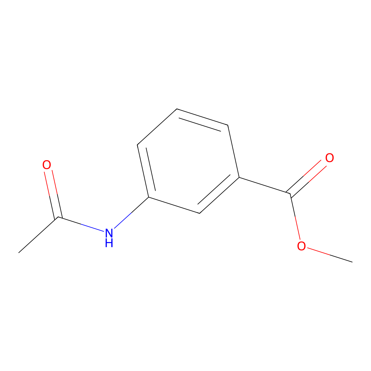 Methyl 3-acetamidobenzoate molecular structure, CAS 52189-36-3