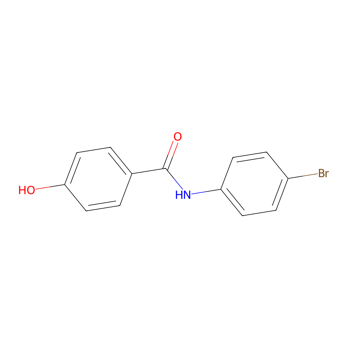 N-(4-bromophenyl)-4-hydroxybenzamide molecular structure, CAS 52189-56-7