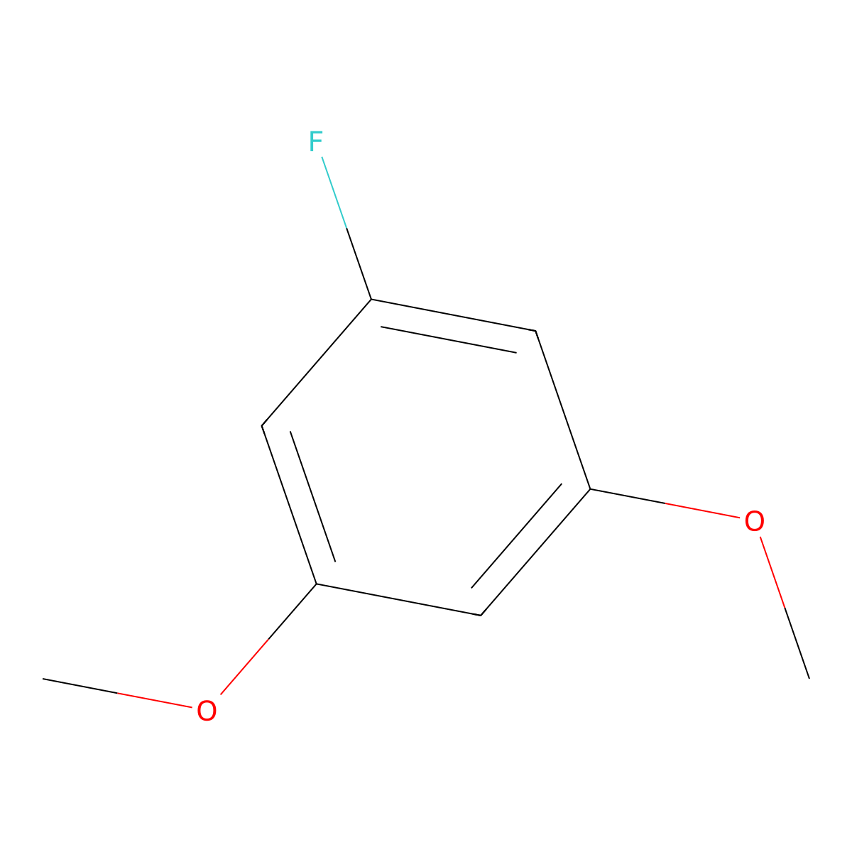 1-Fluoro-3,5-dimethoxybenzene molecular structure, CAS 52189-63-6