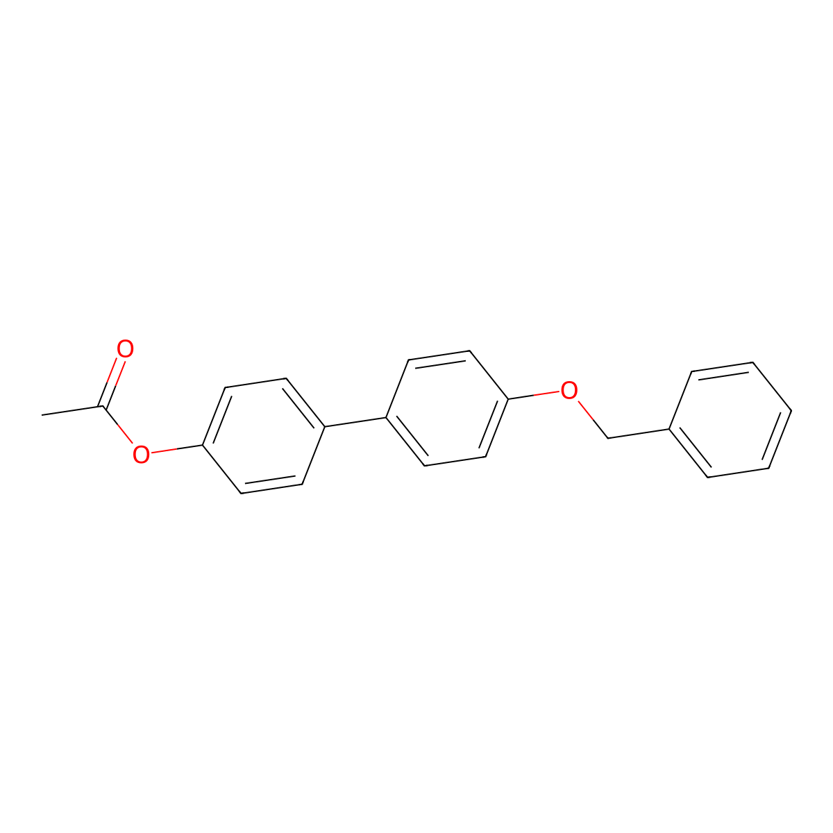 (1,1'-Biphenyl)-4-ol, 4'-(phenylmethoxy)-, 4-acetate molecular structure, CAS 52189-88-5