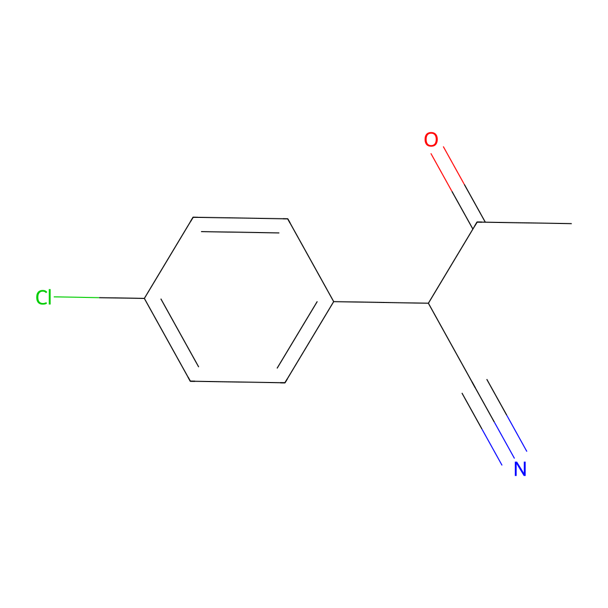 Benzeneacetonitrile, alpha-acetyl-4-chloro- molecular structure, CAS 5219-07-8