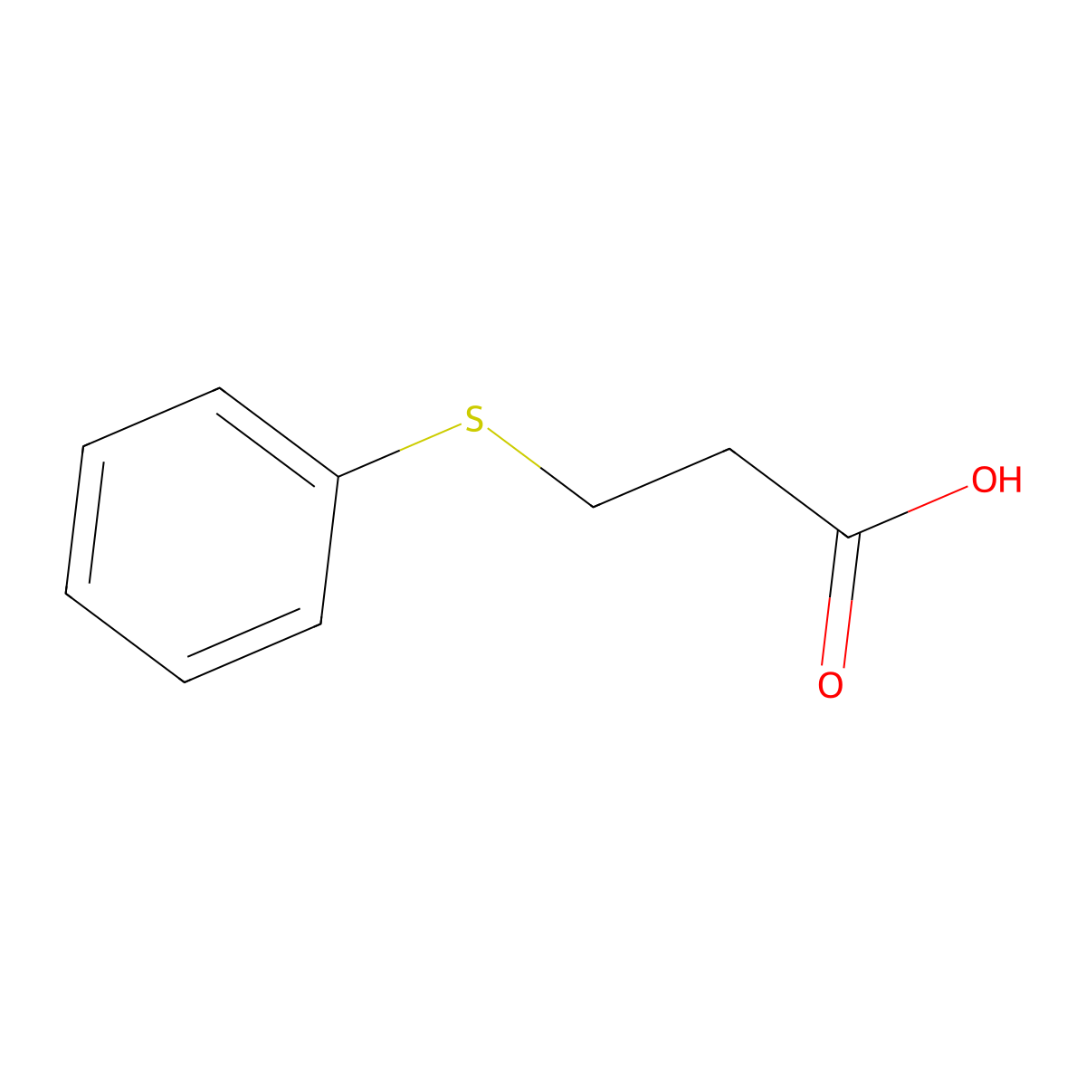 3-(Phenylthio)propanoic acid molecular structure, CAS 5219-65-8