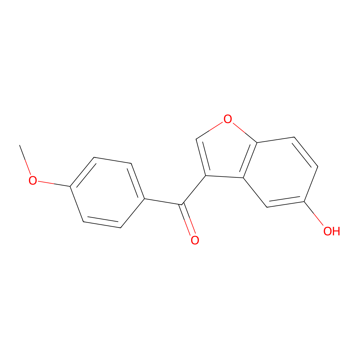(5-Hydroxy-1-benzofuran-3-yl)(4-methoxyphenyl)methanone molecular structure, CAS 5219-82-9