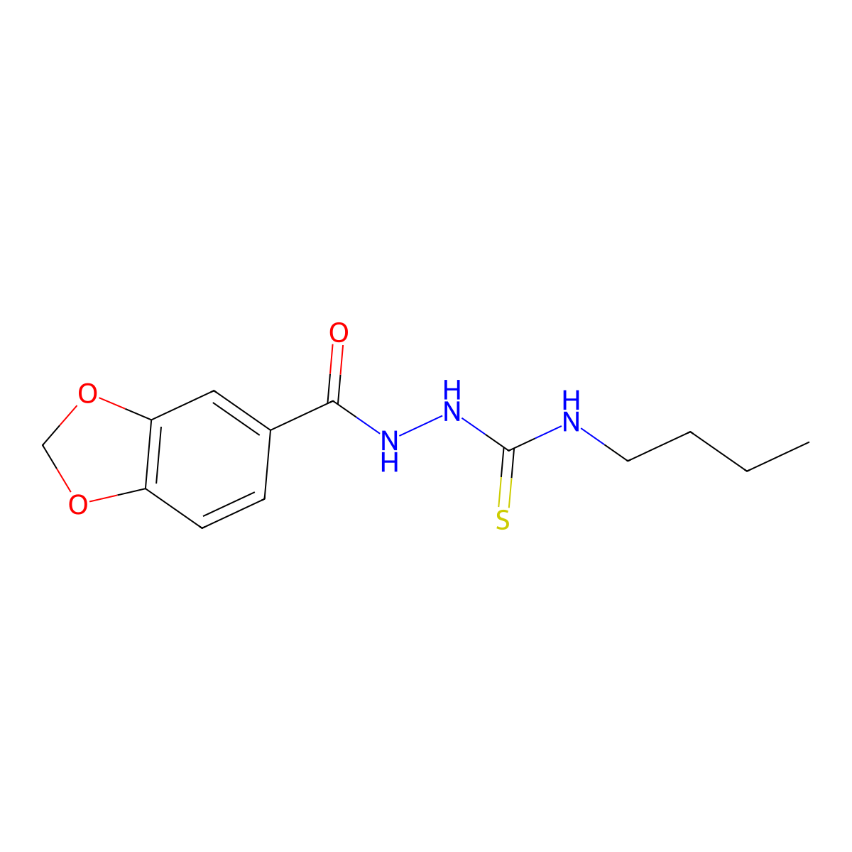 1-(1,3-Benzodioxole-5-carbonylamino)-3-butylthiourea molecular structure, CAS 52190-74-6