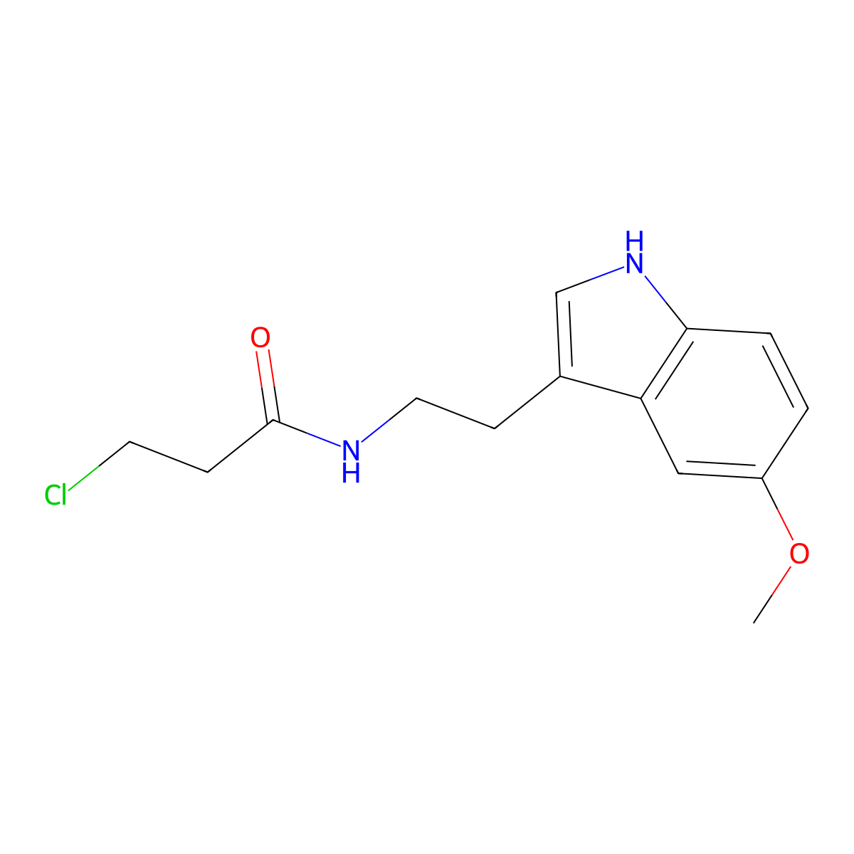 3-chloro-N-[2-(5-methoxy-1H-indol-3-yl)ethyl]propanamide molecular structure, CAS 52191-23-8