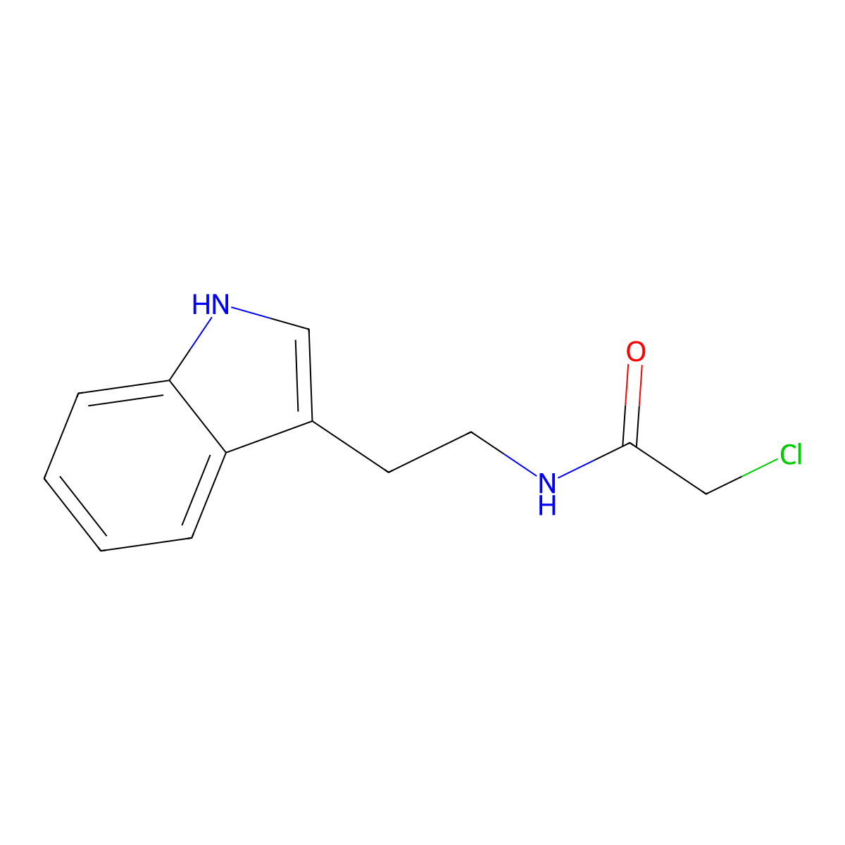 2-Chloro-N-[2-(1H-indol-3-yl)ethyl]acetamide molecular structure, CAS 52191-26-1