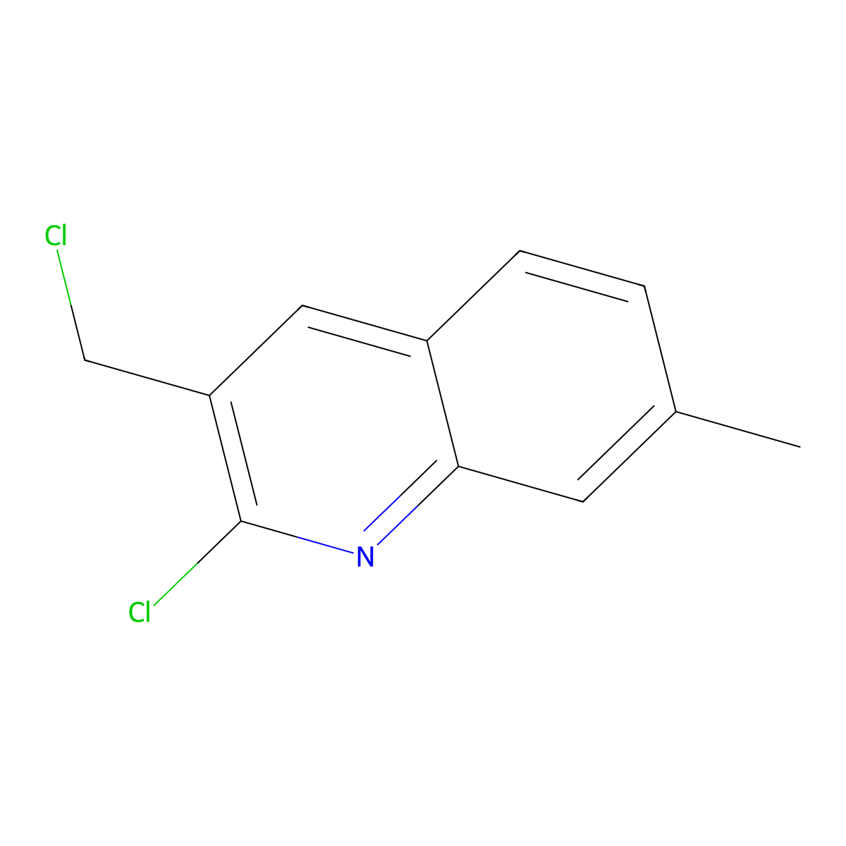 2-Chloro-3-(chloromethyl)-7-methylquinoline molecular structure, CAS 521915-96-8