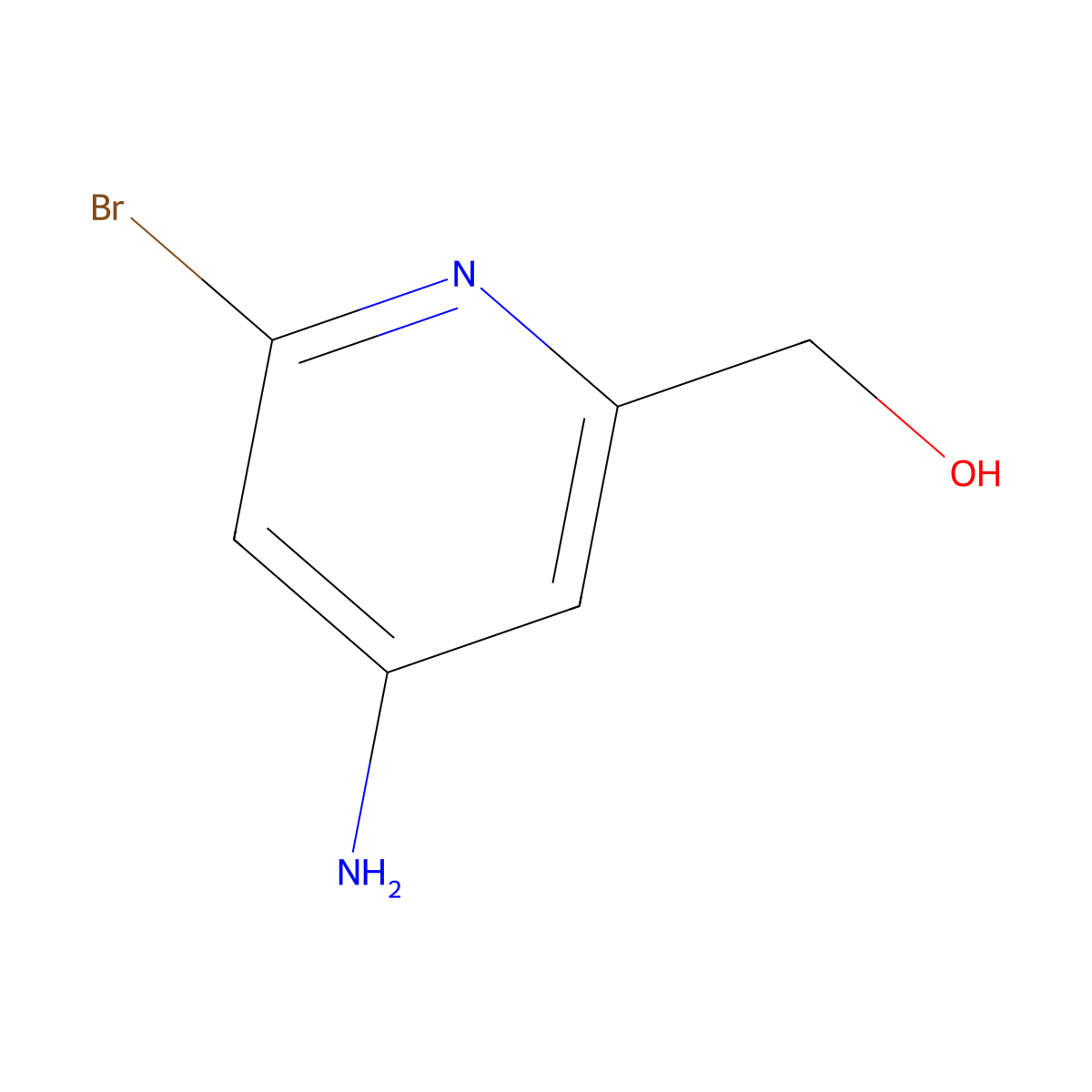 (4-Amino-6-bromopyridin-2-yl)methanol molecular structure, CAS 521917-52-2