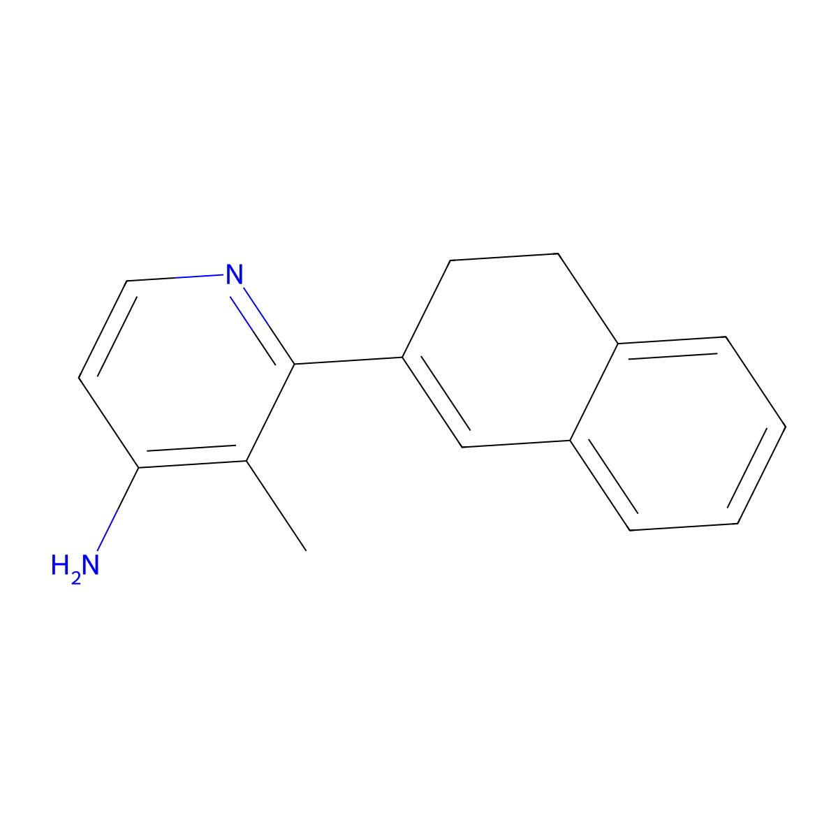 2-(3,4-Dihydronaphthalen-2-yl)-3-methylpyridin-4-amine molecular structure, CAS 521917-77-1