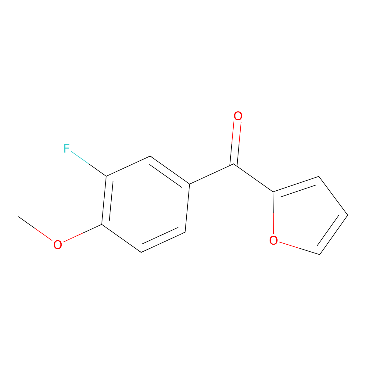 2-(3-Fluoro-4-methoxybenzoyl)furan molecular structure, CAS 52192-60-6