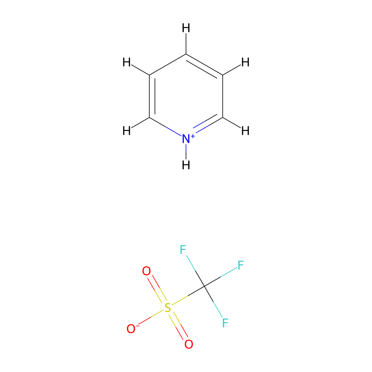 Pyridinium Trifluoromethanesulfonate molecular structure, CAS 52193-54-1