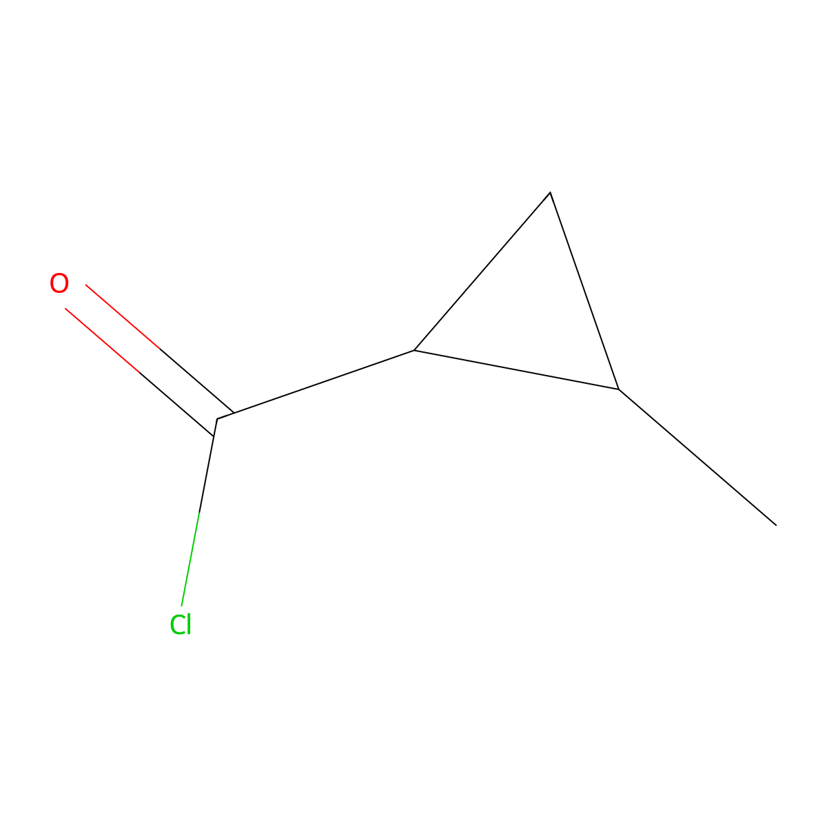 2-Methylcyclopropane-1-carbonyl chloride molecular structure, CAS 52194-65-7