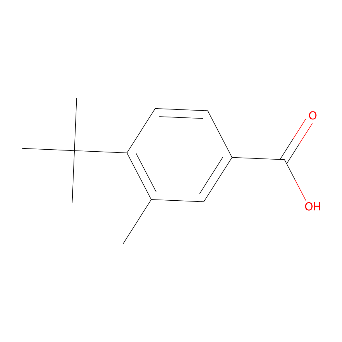 4-(Tert-butyl)-3-methylbenzoic acid molecular structure, CAS 521956-15-0