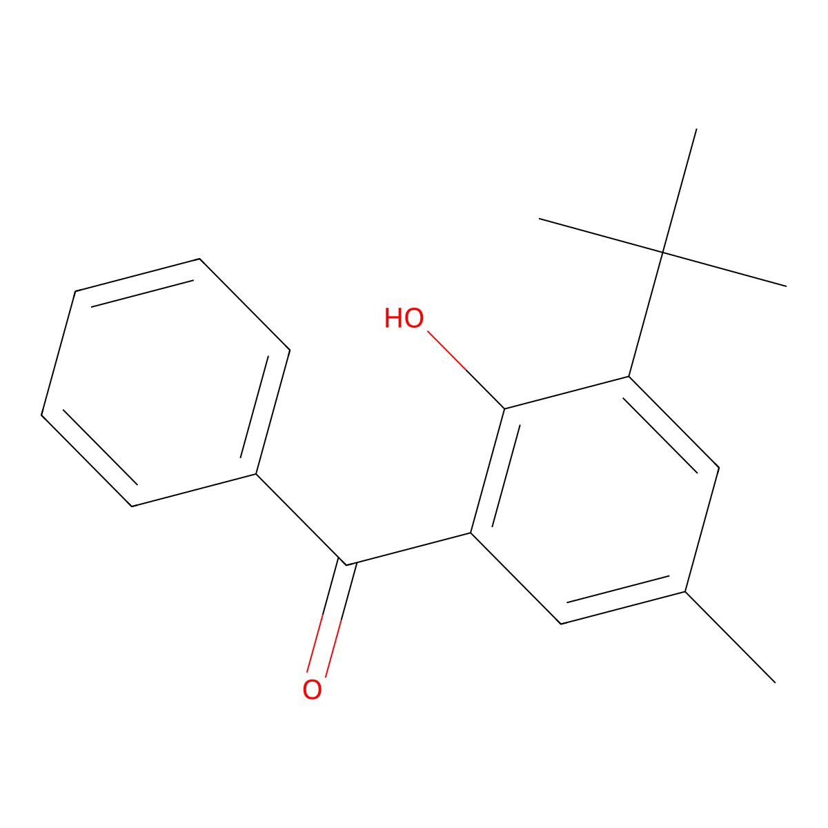 3-(Tert-butyl)-2-hydroxy-5-methylphenyl phenyl ketone molecular structure, CAS 52196-46-0