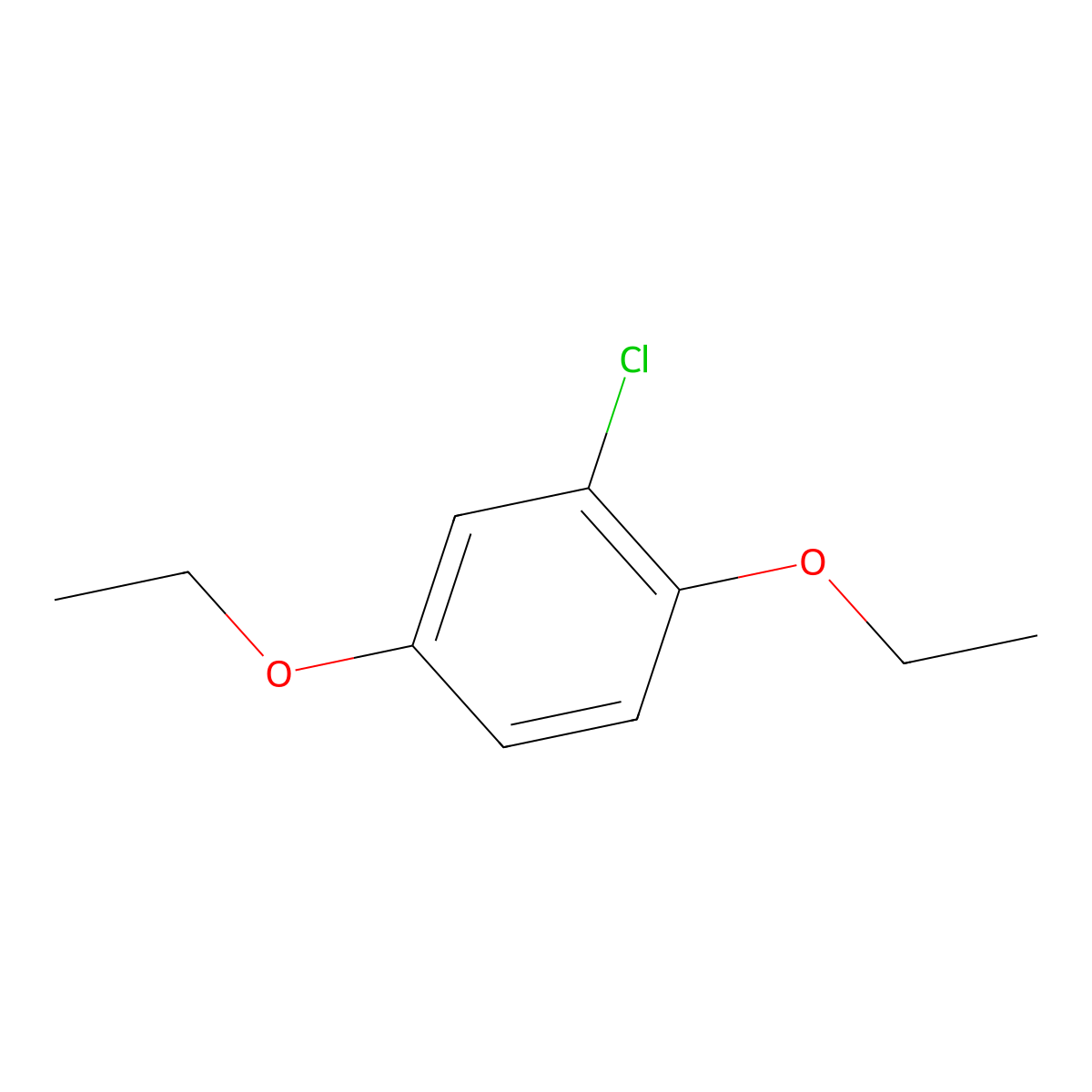 2-Chloro-1,4-diethoxybenzene molecular structure, CAS 52196-74-4