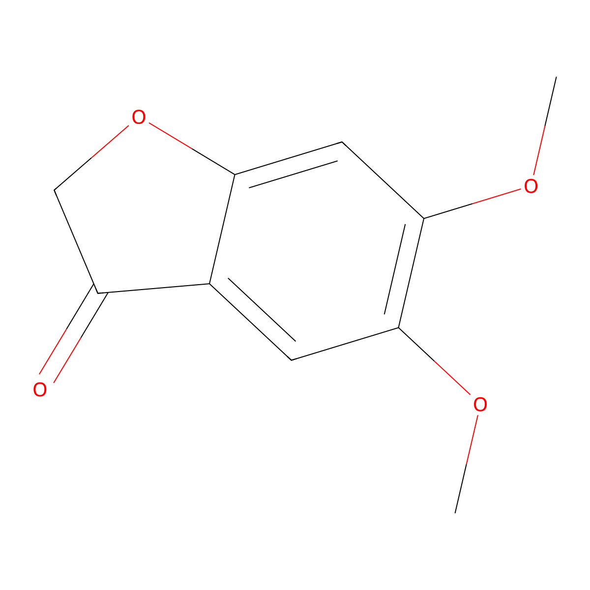 5,6-Dimethoxy-2,3-dihydro-1-benzofuran-3-one molecular structure, CAS 52196-77-7