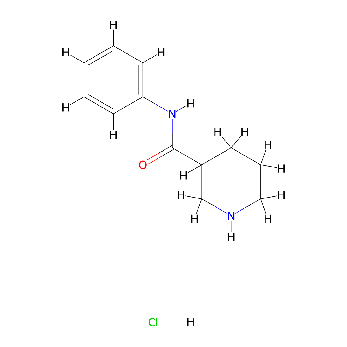 N-Phenyl-3-piperidinecarboxamide hydrochloride molecular structure, CAS 521969-45-9