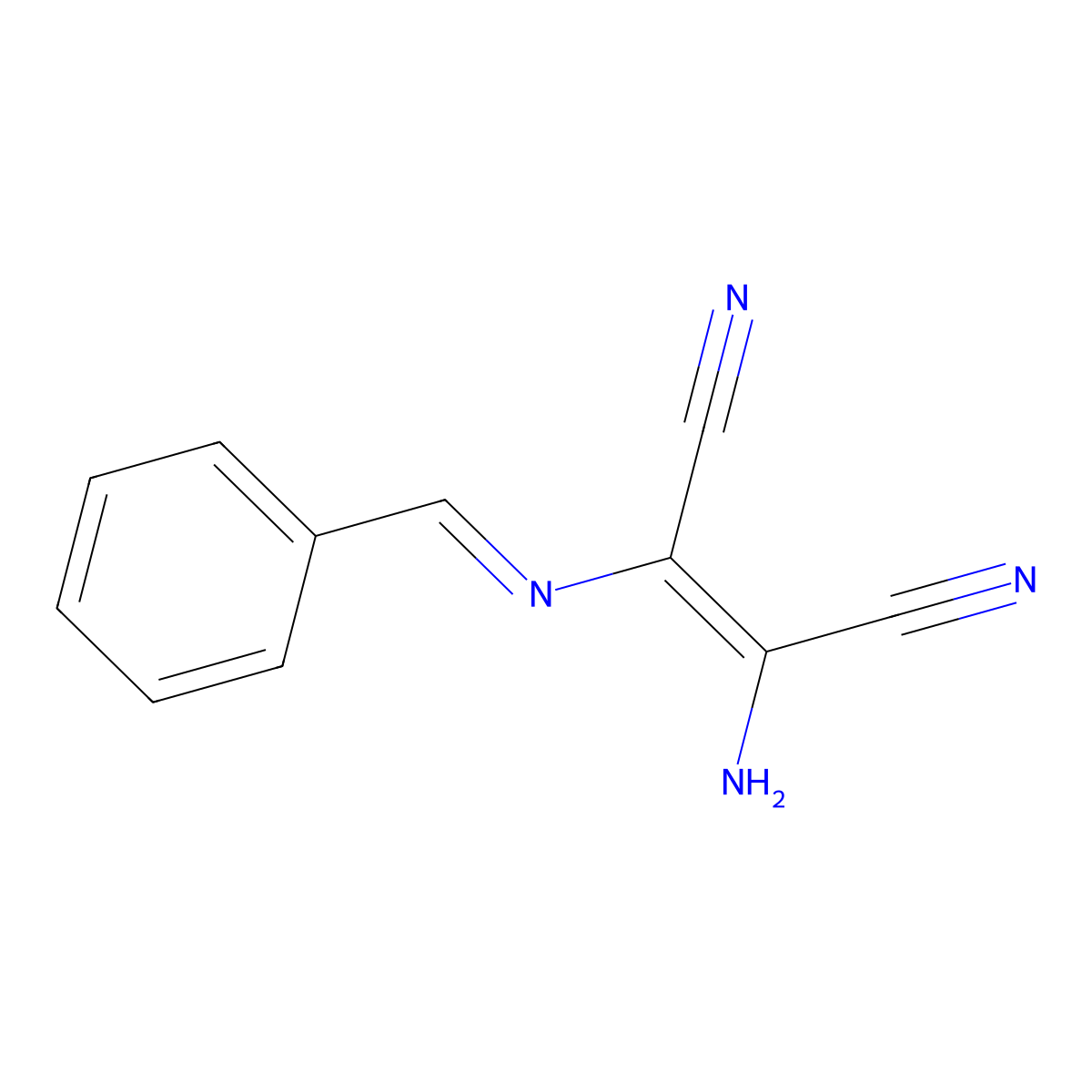 2-Amino-3-(benzylideneamino)but-2-enedinitrile molecular structure, CAS 52197-18-9
