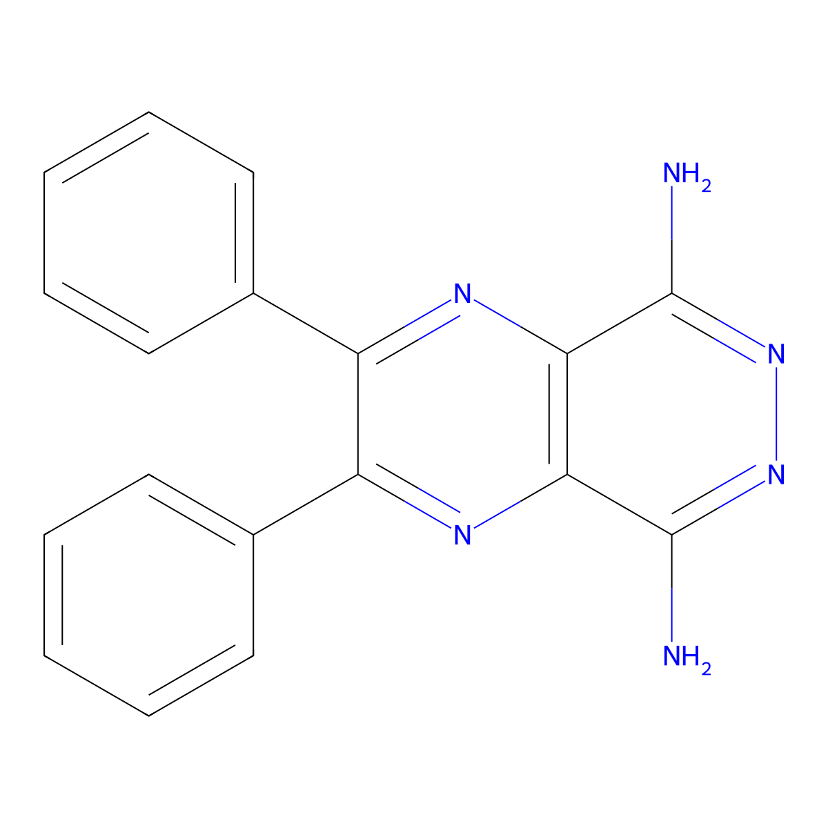 2,3-Diphenyl-5,8-diaminopyrazino[2,3-D]pyridazine molecular structure, CAS 52197-22-5