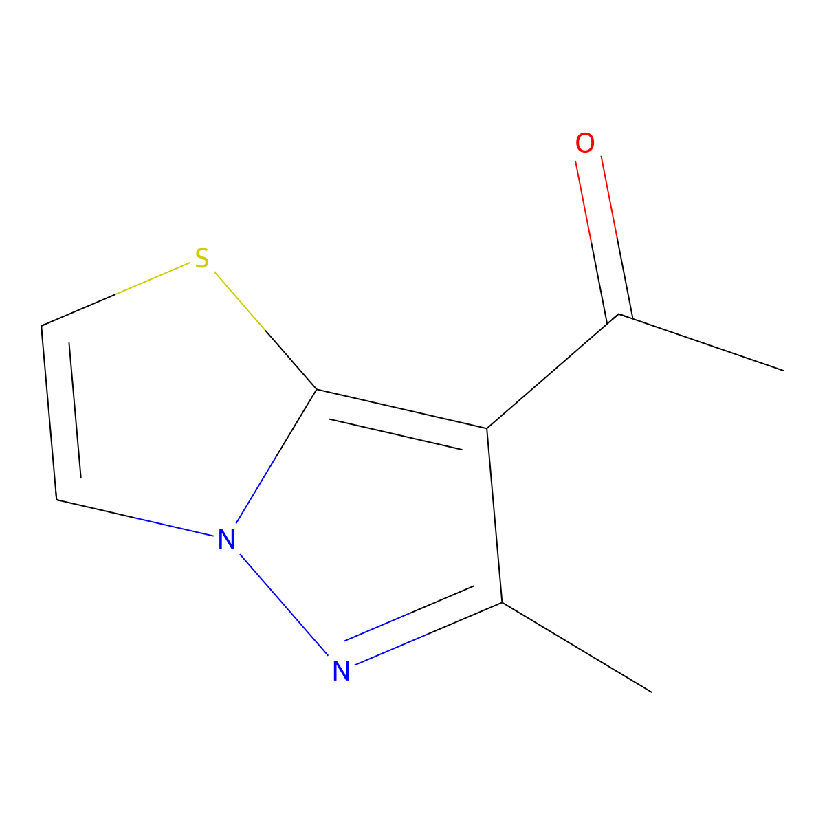 1-(6-Methylpyrazolo[5,1-b][1,3]thiazol-7-yl)ethanone molecular structure, CAS 52197-84-9