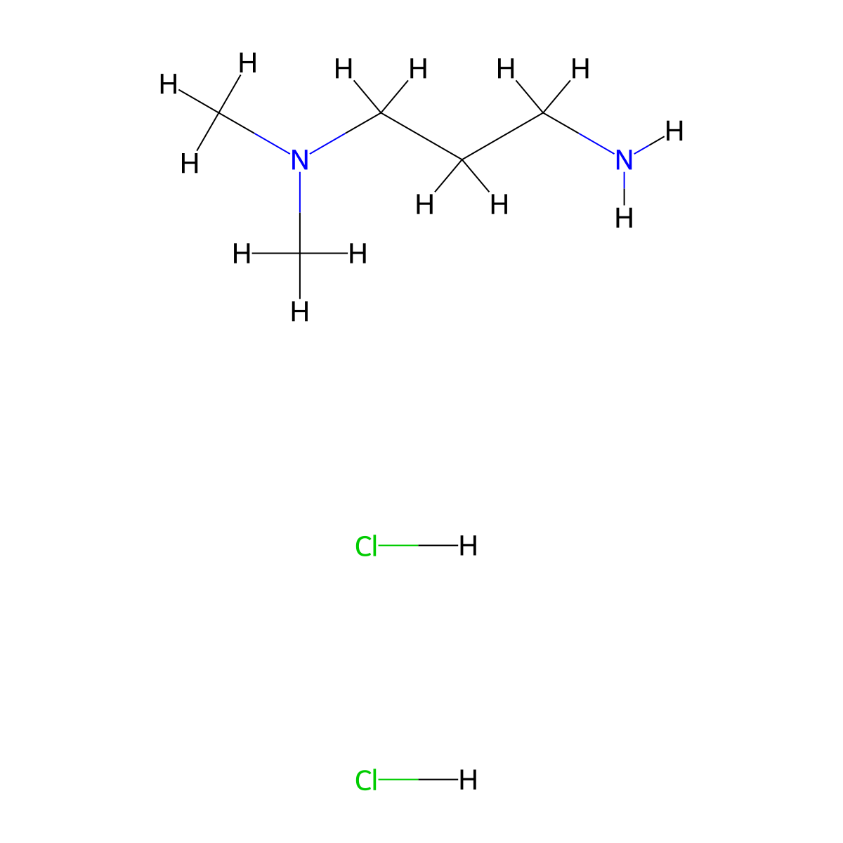 N,N-Dimethyl-1,3-propanediamine Dihydrochloride molecular structure, CAS 52198-63-7
