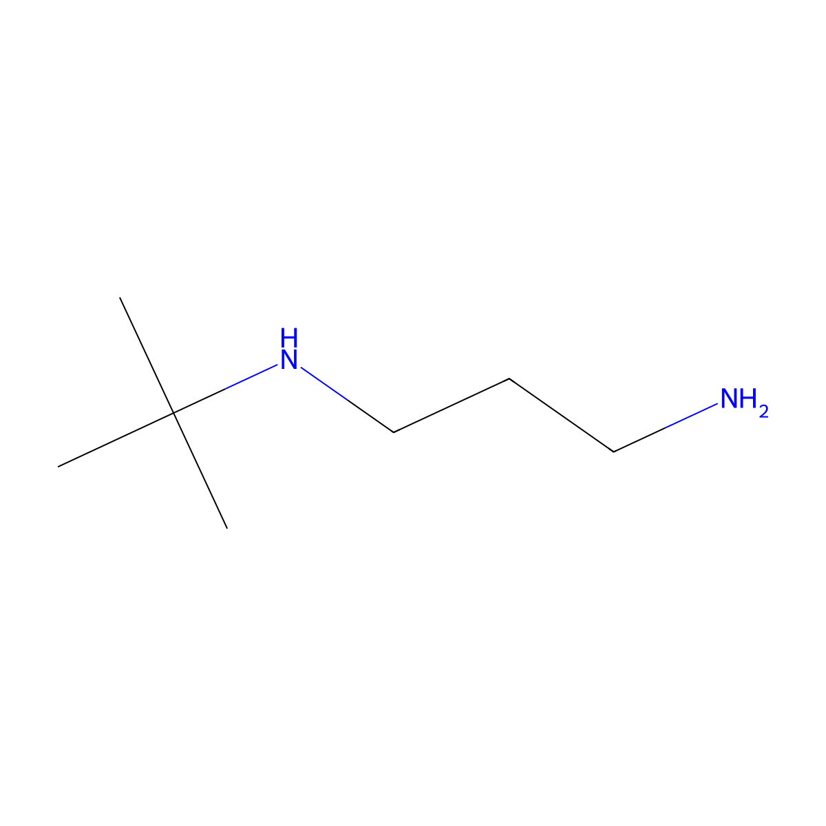 N-(1,1-Dimethylethyl)-1,3-propanediamine molecular structure, CAS 52198-64-8