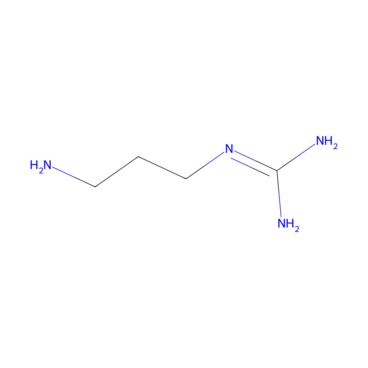 N-(3-aminopropyl)guanidine molecular structure, CAS 52198-75-1
