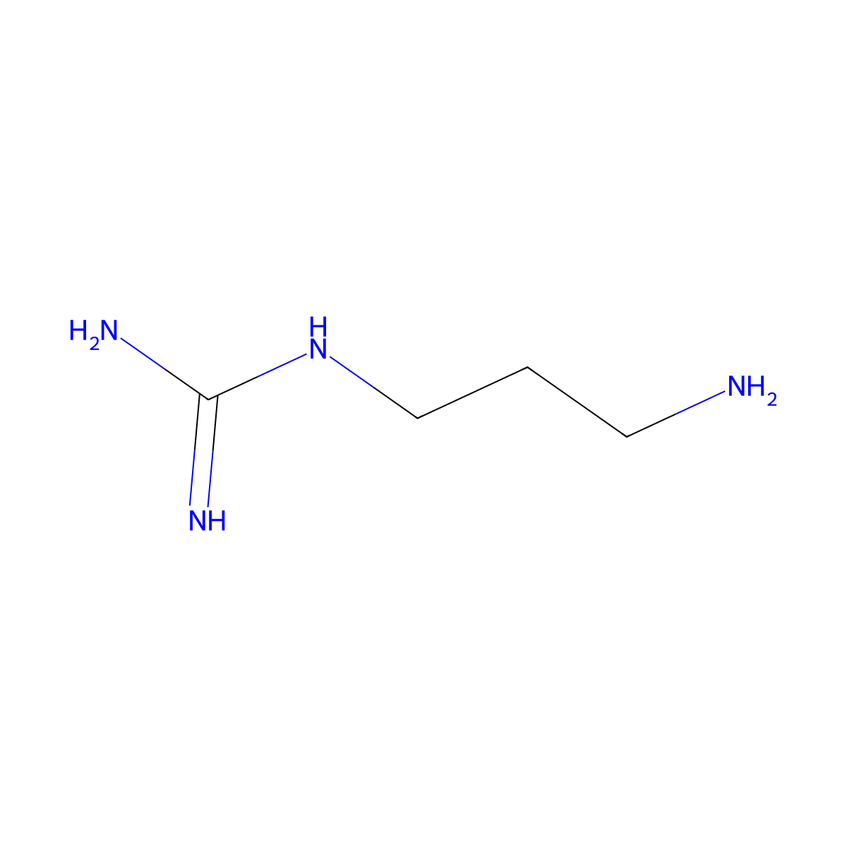 N-(3-aminopropyl)guanidine molecular structure, CAS 52198-75-1
