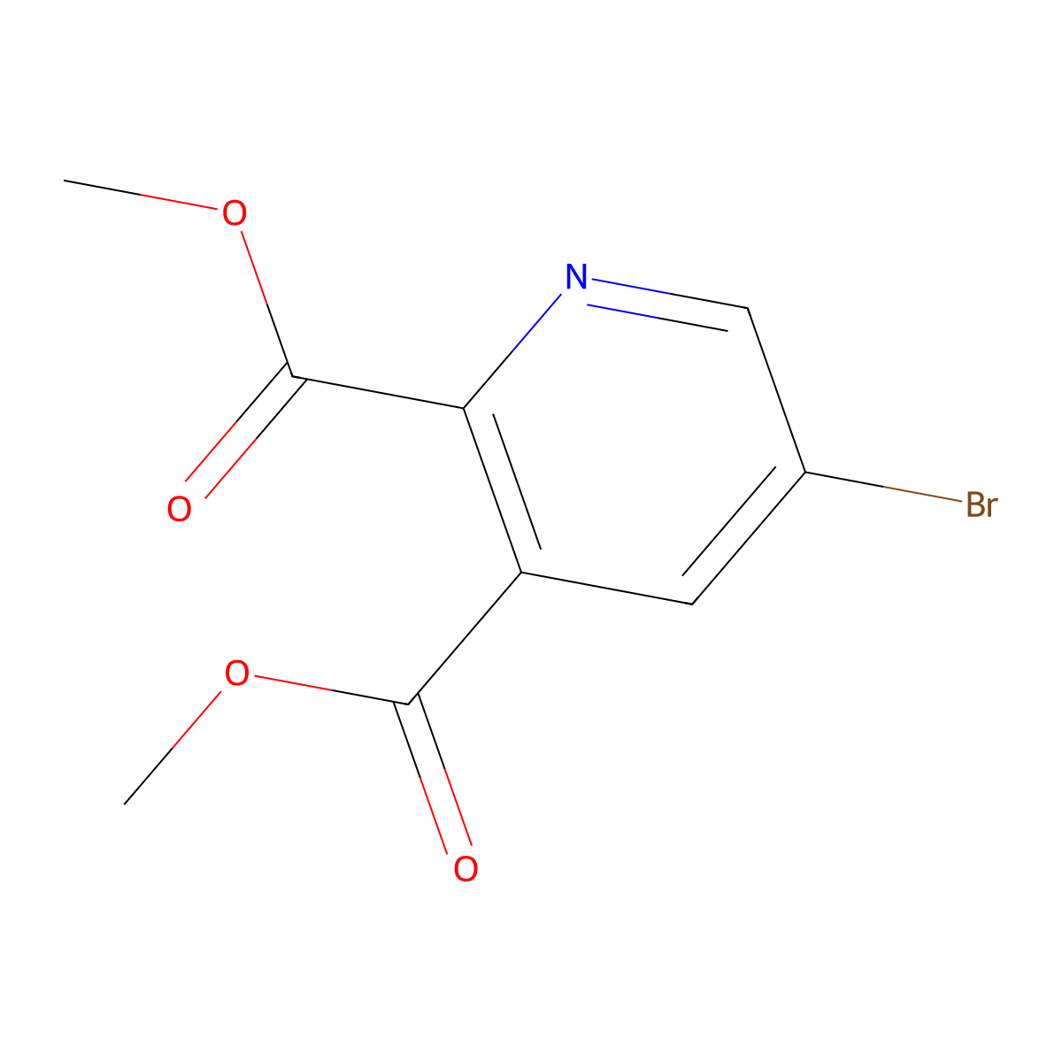 Dimethyl 5-bromopyridine-2,3-dicarboxylate molecular structure, CAS 521980-82-5