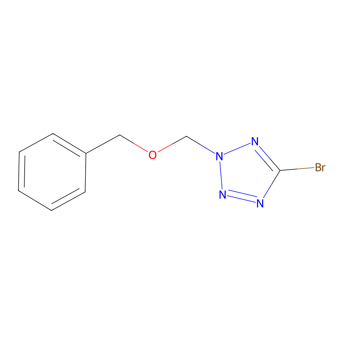 2-[(benzyloxy)methyl]-5-bromo-2H-1,2,3,4-tetrazole molecular structure, CAS 521985-19-3