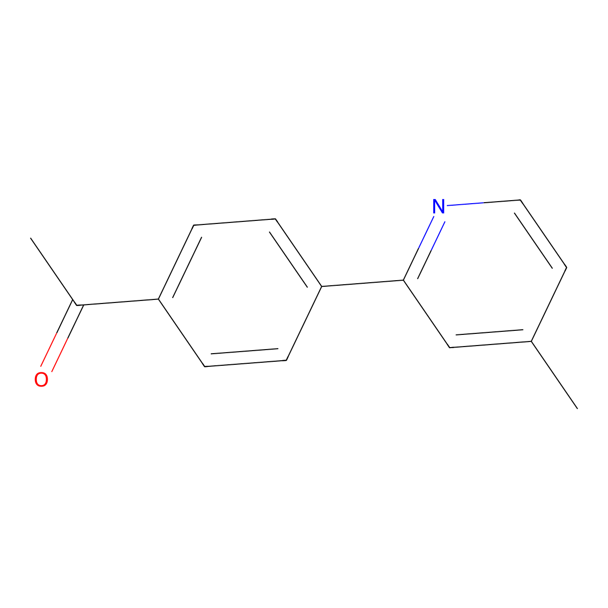 1-[4-(4-Methyl-2-pyridinyl)phenyl]ethanone molecular structure, CAS 52199-29-8