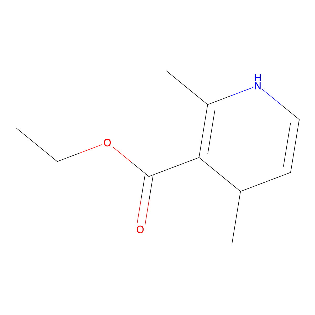 3-Ethoxycarbonyl-1,4-dihydro-2,4-dimethylpyridine molecular structure, CAS 52199-37-8