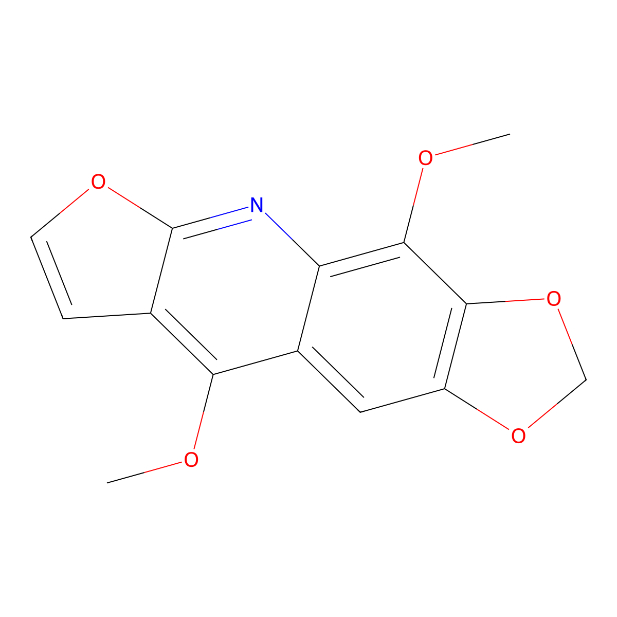 Flindersiamine molecular structure, CAS 522-06-5
