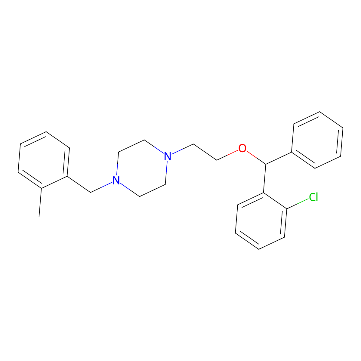 Chlorbenzoxamine molecular structure, CAS 522-18-9