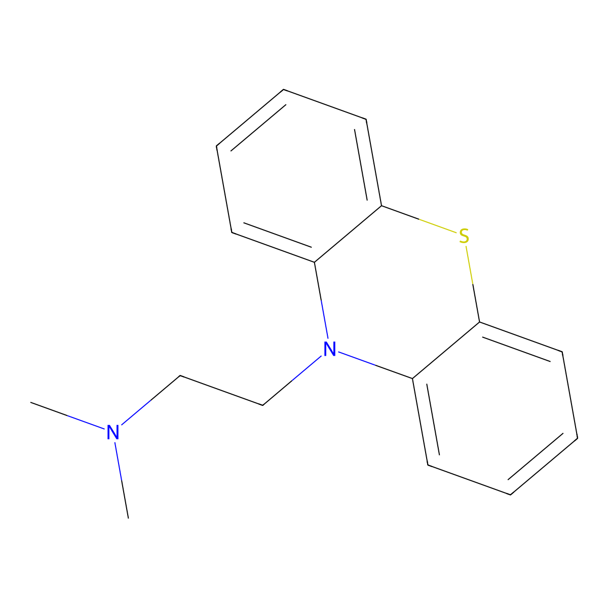 Fenethazine molecular structure, CAS 522-24-7