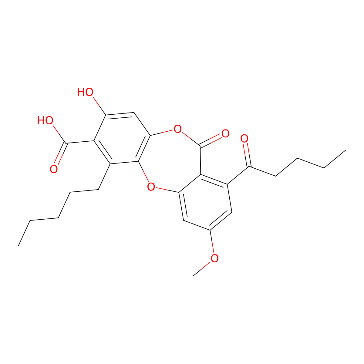 Lobaric Acid molecular structure, CAS 522-53-2